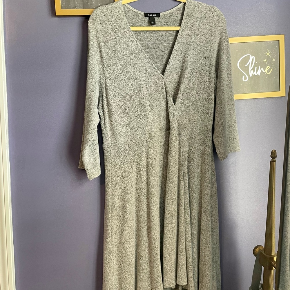 Torrid grey sweater dress